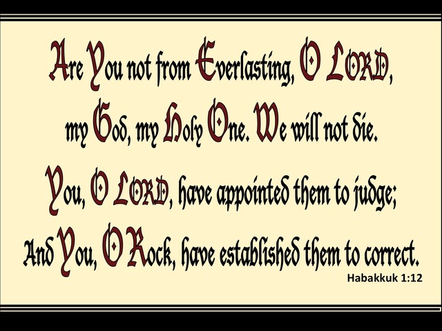 Habakkuk 1:12 You Are From Everlasting, O LORD (cream)